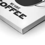 Πινακας σε καμβά DARK SIDE COFFEE WHITE
