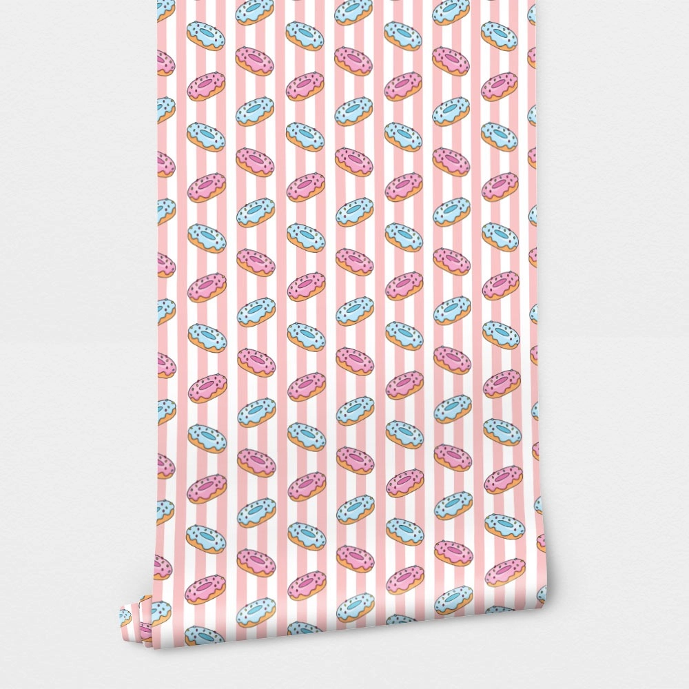Αυτοκόλλητη Ταπετσαρία τοίχου DOODLE DONUTS