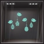 Αυτοκόλλητο Βιτρίνας EASTER BIRDS