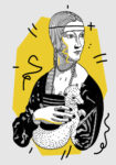 Πινακας σε καμβά GEOMETRIC LADY WITH AN ERMINE LEONARDO DA VINCI