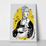 Πινακας σε καμβά GEOMETRIC LADY WITH AN ERMINE LEONARDO DA VINCI