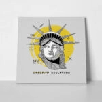 Πίνακας Τετράγωνος GEOMETRIC STATUE OF LIBERTY