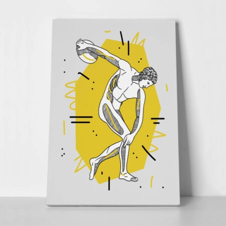 Πινακας σε καμβά GEOMETRIC STYLE DISCOBOLUS - Πορτραιτα και Φιγουρες Sticky 1