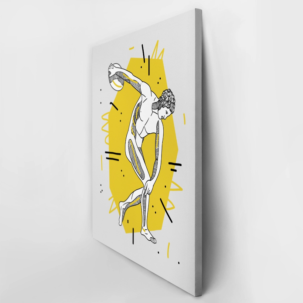 Πινακας σε καμβά GEOMETRIC STYLE DISCOBOLUS