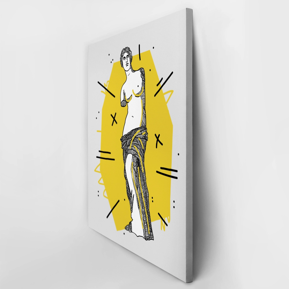 Πινακας σε καμβά GEOMETRIC YELLOW VENUS