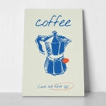 Πινακας σε καμβά HAND DRAWN COFFEE