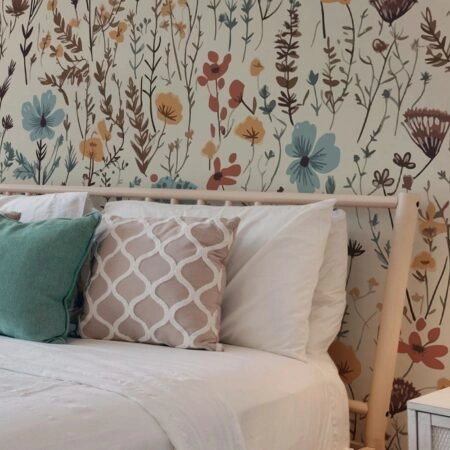 Αυτοκόλλητη Ταπετσαρία τοίχου HERBS AND FLOWERS PATTERN - Floral - Λουλουδια Sticky 1