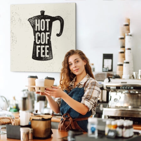 Πίνακας Τετράγωνος HOT COFFEE - Food and Drink