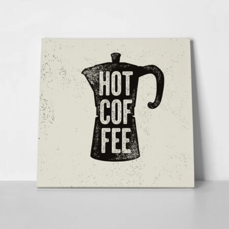 Πίνακας Τετράγωνος HOT COFFEE - Food and Drink Sticky 1