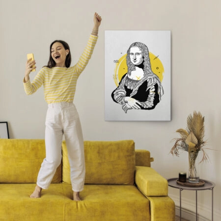 Πινακας σε καμβά MODERN MONA LISA - Leonardo Da Vinci