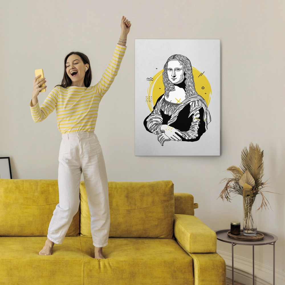 Πινακας σε καμβά MODERN MONA LISA