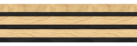 Διακοσμητικό panel τοίχου με 3D πηχακια F4 PIANO πλατος 12.2cm x υψος 2.90m NAT.OAK/BLACK - Πανελ τοίχου με 3D πηχάκια Sticky 6
