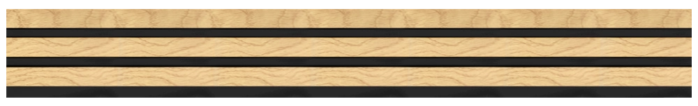 Διακοσμητικό panel τοίχου με 3D πηχακια F4 PIANO πλατος 12.2cm x υψος 2.90m NAT.OAK/BLACK