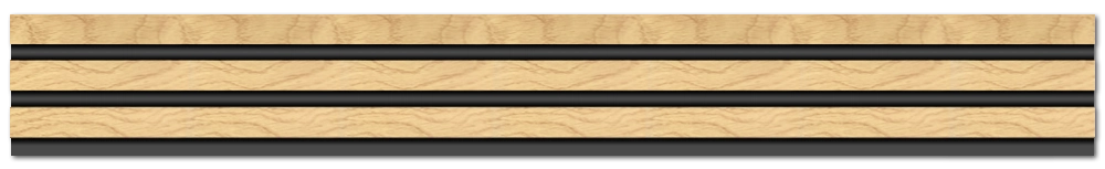 Διακοσμητικό panel τοίχου με 3D πηχακια F4 PIANO πλατος 12.2cm x υψος 2.90m NAT.OAK/BLACK