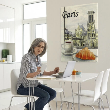 Πινακας σε καμβά PARIS BREAKFAST - Food and Drink