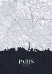 Πινακας σε καμβά PARIS CITY MAP