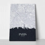 Πινακας σε καμβά PARIS CITY MAP