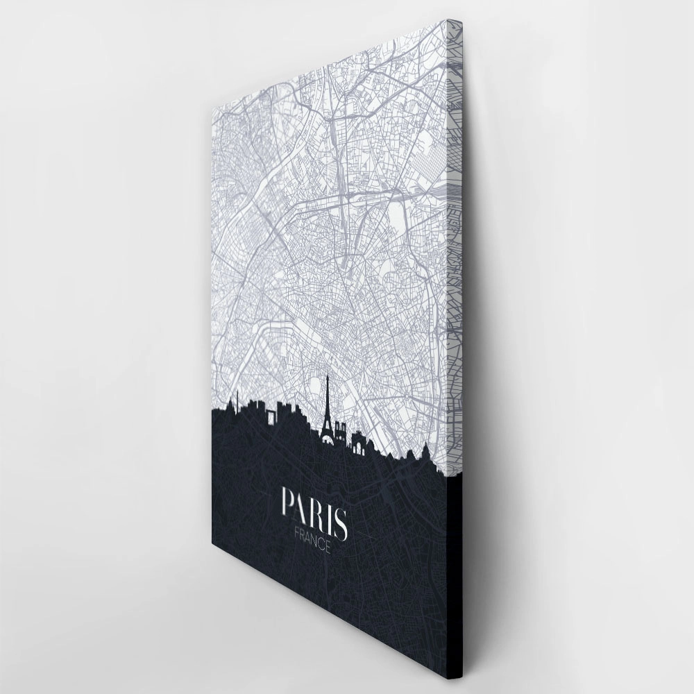 Πινακας σε καμβά PARIS CITY MAP