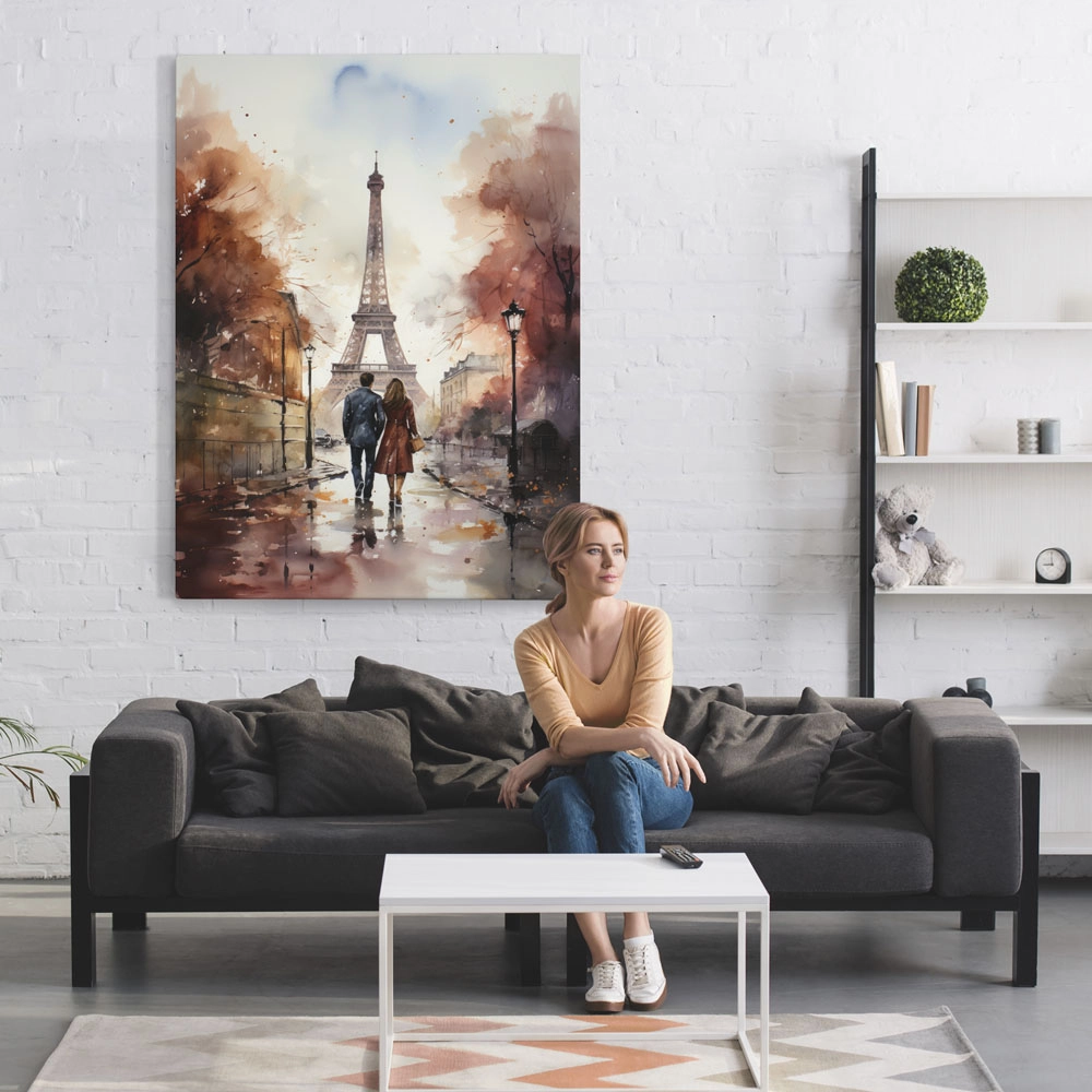 Πινακας σε καμβά PARIS COUPLE PAINTING