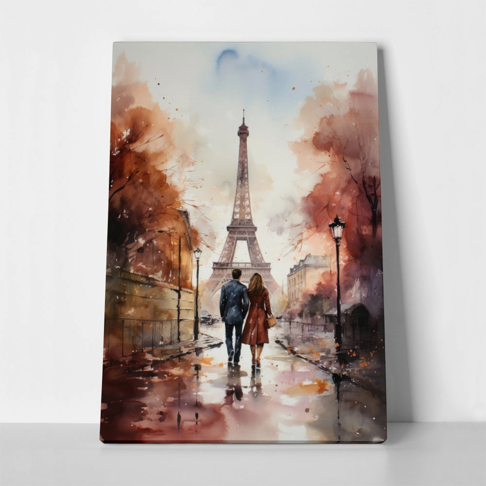 Πινακας σε καμβά PARIS COUPLE PAINTING