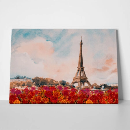 Πινακας σε καμβά PARIS EIFFEL LANDSCAPE PAINTING - Παρισι Sticky 1