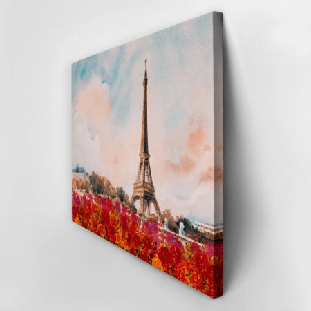 Πινακας σε καμβά PARIS EIFFEL LANDSCAPE PAINTING - Παρισι Sticky 3