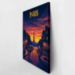 Πινακας σε καμβά PARIS NIGHT DRAWING