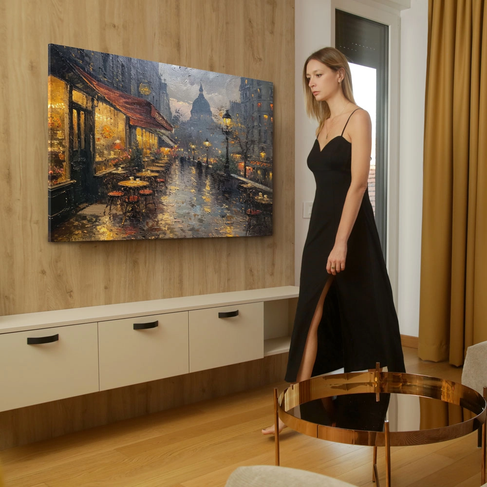 Πινακας σε καμβά PARISIAN CAFE PAINTING