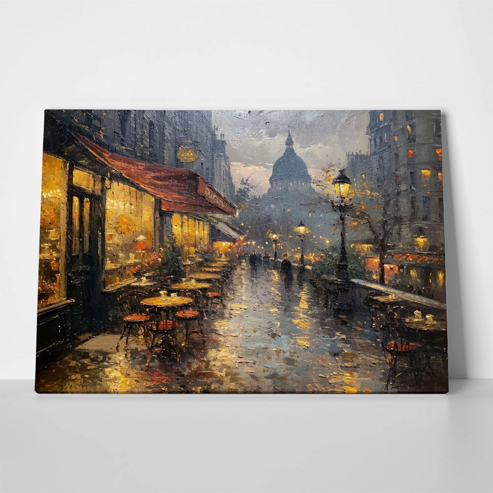 Πινακας σε καμβά PARISIAN CAFE PAINTING