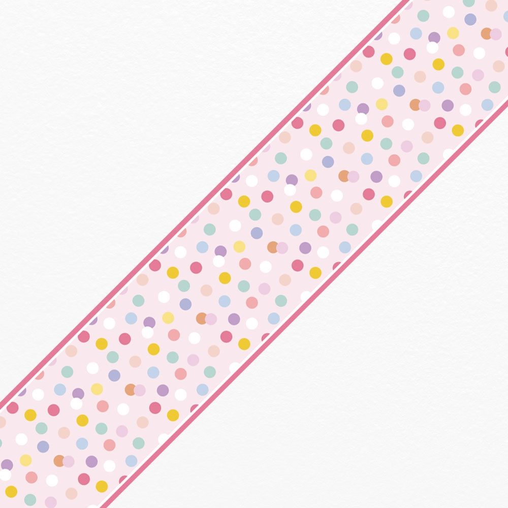 Μπορντούρα τοίχου PASTEL POLKA DOTS