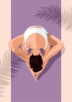 Πινακας σε καμβά PURPLE YOGA POSE