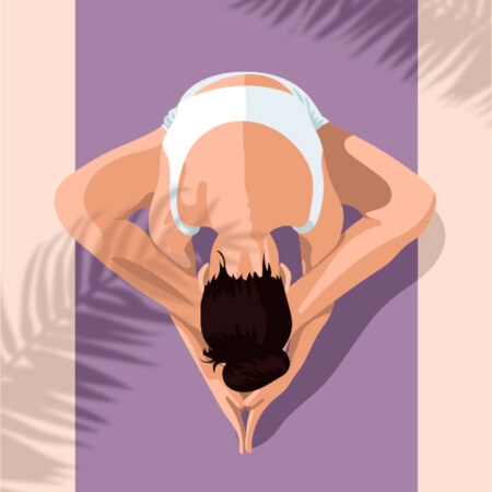 Πινακας σε καμβά PURPLE YOGA POSE - Αθληματα και Χομπυ Sticky 5