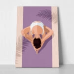 Πινακας σε καμβά PURPLE YOGA POSE