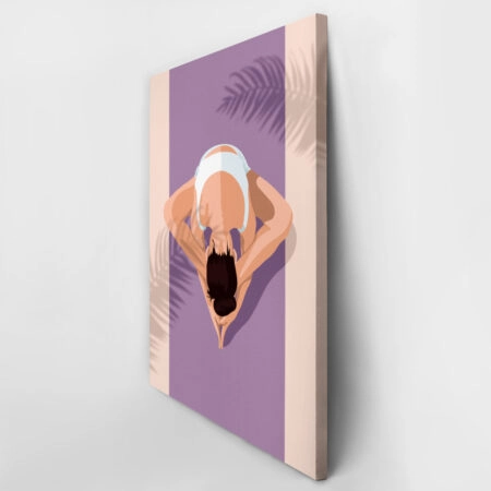 Πινακας σε καμβά PURPLE YOGA POSE - Αθληματα και Χομπυ Sticky 3