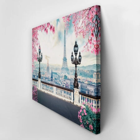 OUTLET Πινακας σε καμβά ROMANTIC PARIS AT SPRING 80cm x 50cm - OUTLET Sticky 3