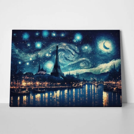 Πινακας σε καμβά STARRY NIGHT PARIS - Vincent Van Gogh Sticky 1