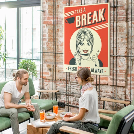 Πινακας σε καμβά TAKE A COFFEE BREAK - Food and Drink