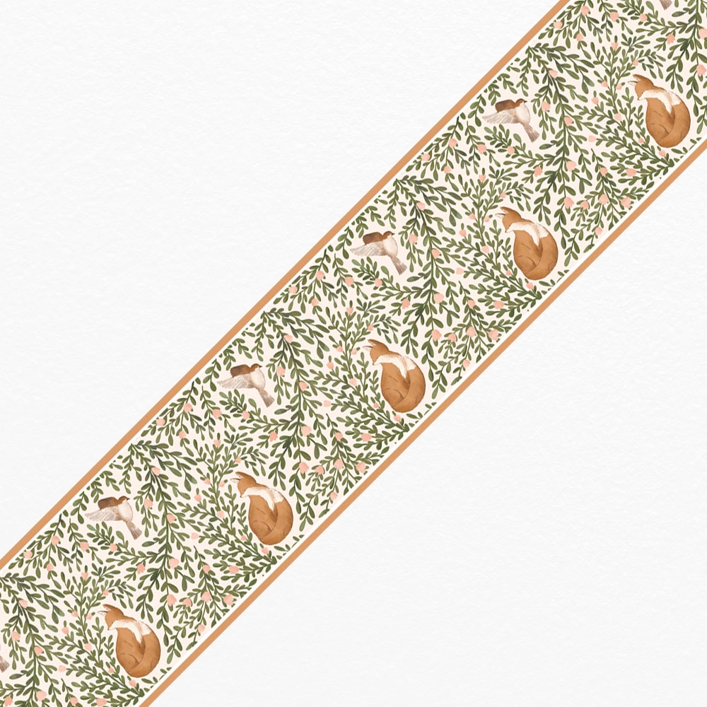 Μπορντούρα τοίχου WATERCOLOR FLORAL AND ANIMALS