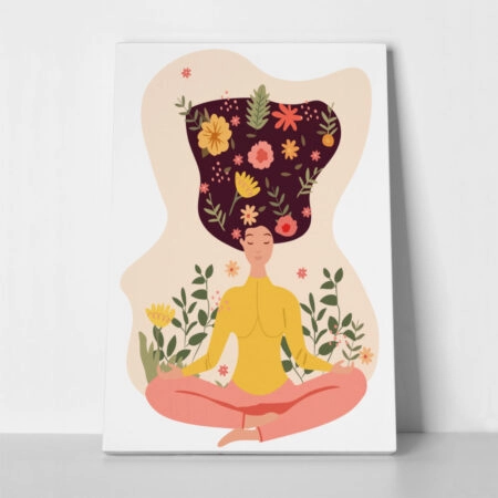 Πινακας σε καμβά YOGA LOTUS POSITION - Αθληματα και Χομπυ Sticky 1
