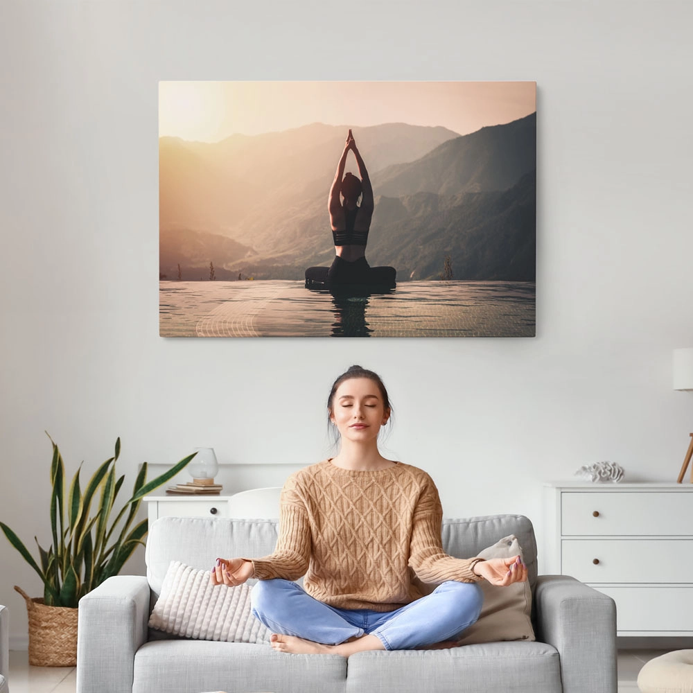Πινακας σε καμβά YOGA MOUNTAIN PEAK