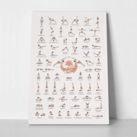 Πινακας σε καμβά YOGA POSES LEVEL 1 - Αθληματα και Χομπυ Sticky 1