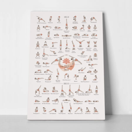 Πινακας σε καμβά YOGA POSES LEVEL 2 - Αθληματα και Χομπυ Sticky 1