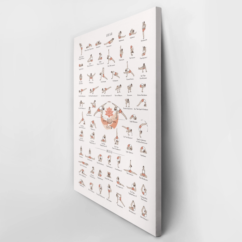Πινακας σε καμβά YOGA POSES LEVEL 3