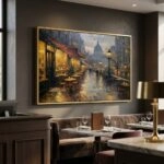 Πινακας σε καμβά PARISIAN CAFE PAINTING