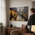 Πινακας σε καμβά PARISIAN CAFE PAINTING