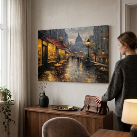Πινακας σε καμβά PARISIAN CAFE PAINTING - Εργα Τεχνης Sticky 2