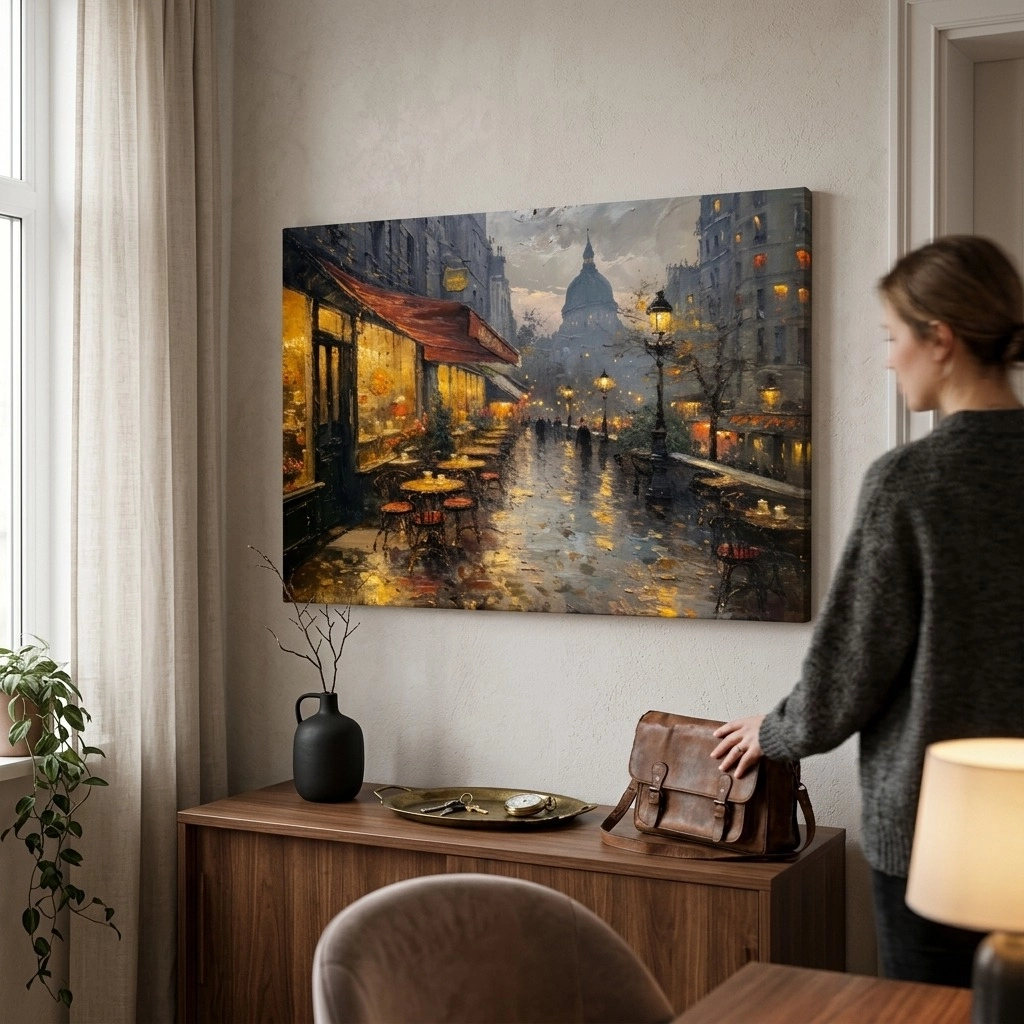 Πινακας σε καμβά PARISIAN CAFE PAINTING