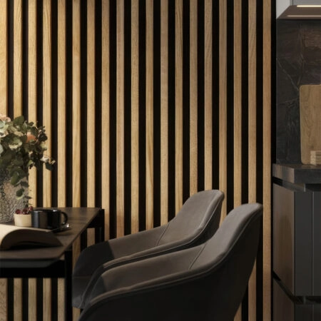 Διακοσμητικό panel τοίχου με 3D πηχακια F4 PIANO πλατος 12.2cm x υψος 2.90m NAT.OAK/BLACK - Πανελ τοίχου με 3D πηχάκια Sticky 11