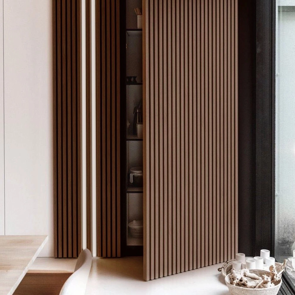 Διακοσμητικό panel τοίχου  με 3D πηχακια 08 RESIDENCE πλατος 12.2cm x υψος 2.90m DARK BROWN OAK