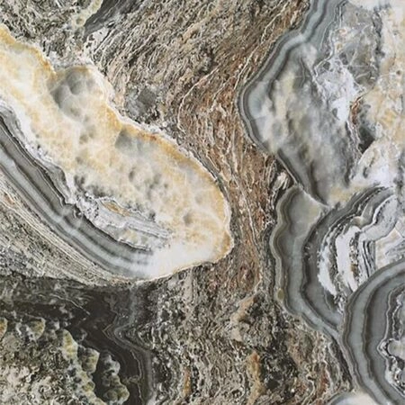 PVC Panel τοιχου 122cm x 280cm x 2,8mm ONYX GREY 870 -  Sticky 1